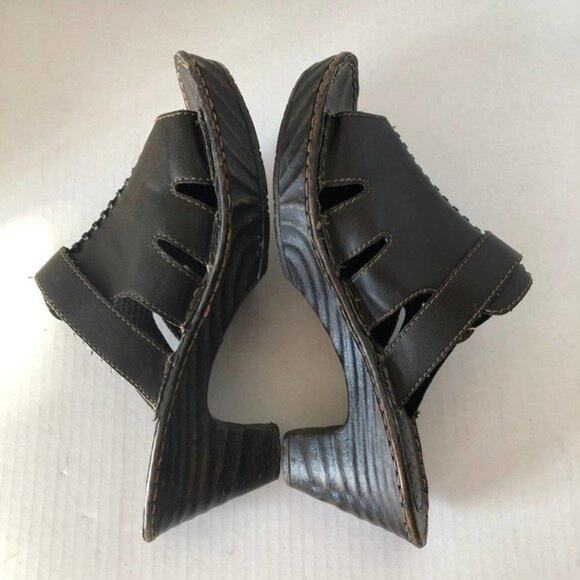 FASHION BUG Sunrise Brown Open Toe Clog Sandals Retro Hippie Boho Womens 8.5 - Picture 7 of 12